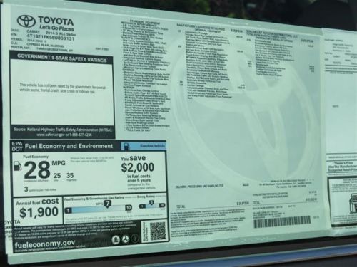 2014 toyota camry xle