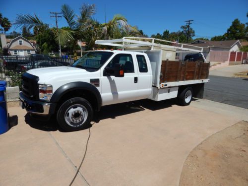 2010 ford f450 super duty 4 door supercab 8&#039;x12&#039; flatbed 6.4l diesel clean