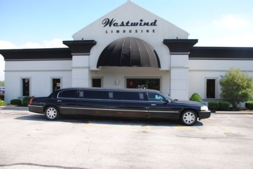 120&#034;  limo limousine stretch, lincoln executive coach limosine black