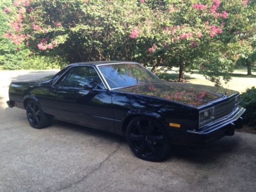 Beautifully custom painted el camino black cherry with pin stripes