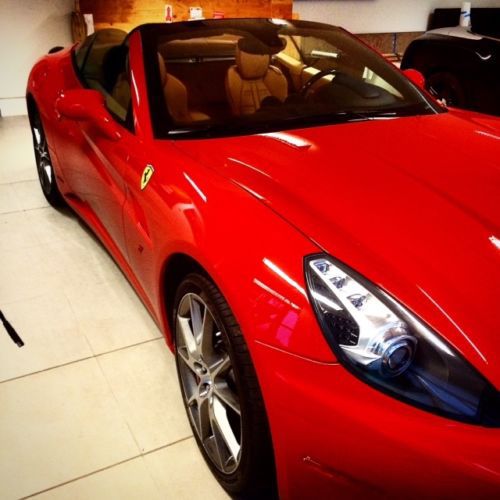 2011 ferrari california, red, tan leather interior,