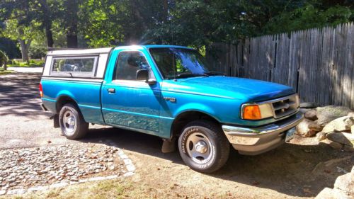 1996 ford ranger xlt regular cab pickup truck w/ leer cap - v6 auto runs perfect