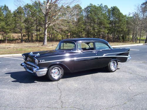 1957 chevrolet 210 belair 2 door v8 283 new chrome new interior low reserve