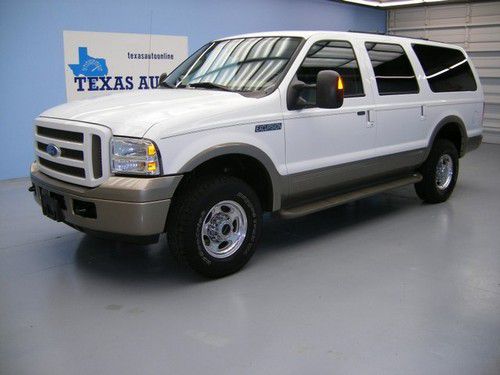 We finance!!!  2005 ford excursion eddie bauer 4x4 auto diesel tv 3rd row tow!!!