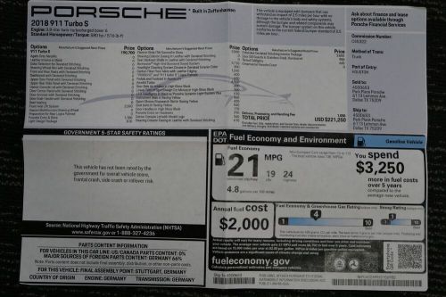 2018 Porsche 911 Turbo S, US $179,900.00, image 15