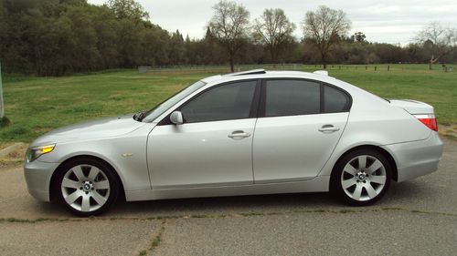 2006 bmw 530i silver 97k miles sport package xenon lights no reserve auction