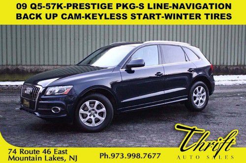 09 q5-57k-prestige pkg-s line-navigation-back up cam-keyless start-winter tires