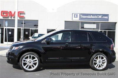 Ford edge sport low miles 4 dr suv automatic gasoline duratec 3.5l v6 black meta