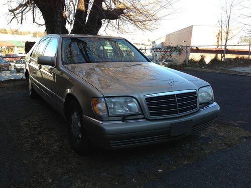 S420,champagne w/ tan int. no dents, original paint, service records since new