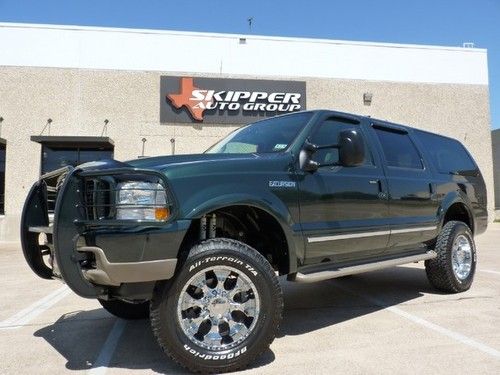 2003 ford excursion 6 inch lift custom wheels dvd 1 owner only 33k miles v10