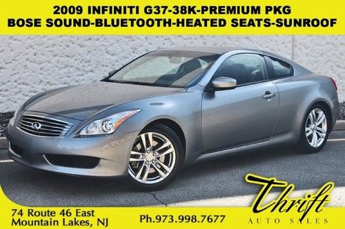 2009 infiniti g37-38k-premium pkg-bose sound-bluetooth-heated seats-sunroof