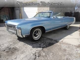 1969 blue 225! convertible ps pb pw power top power seats ac no rust documented