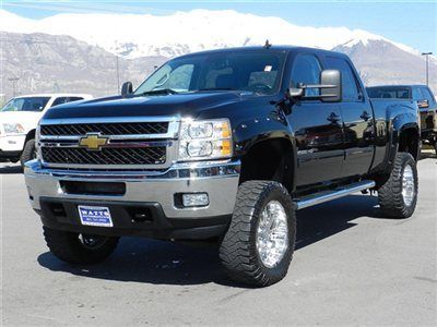 Crew cab ltz 4x4 duramax diesel allison custom lift wheels tires leather z71