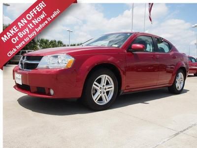 10 red r/t 2.4l 4cyl heated leather seats sedan satellite radio cd/mp3 keyless