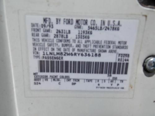 1994 Lincoln, Congressional Town Sedan, US $2,250.00, image 11