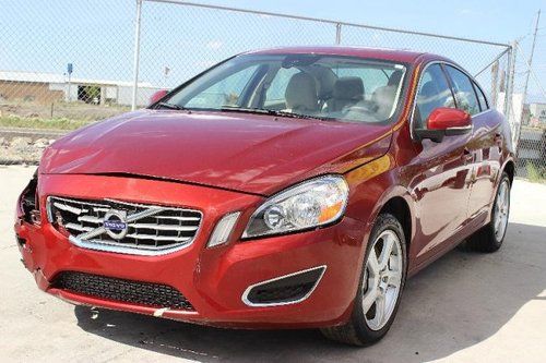 2012 volvo s60 t5 damaged rebuilder economical low miles leather wont last l@@k!