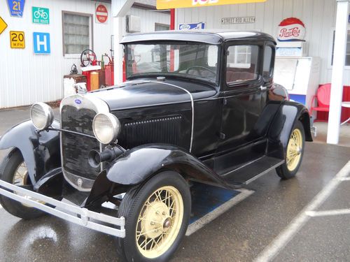 1930 ford model a rumble seat coupe original runs very good 5 window