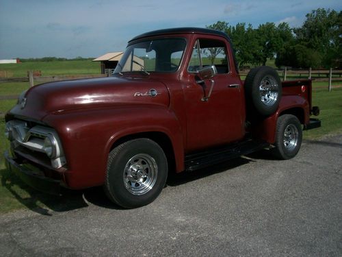 Classic 1955 ford pickup f-100 truck v-8 3 speed rat rod street