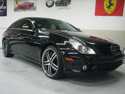 Loaded !! cls 55 !! black/black . vossen wheels ! carfax certified