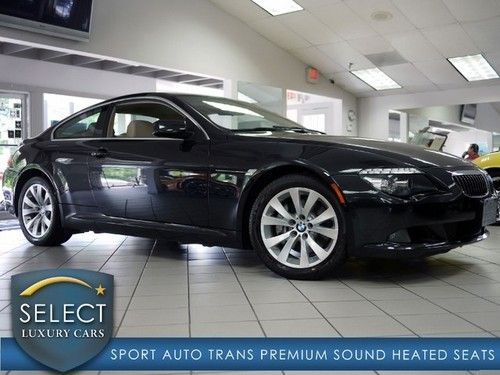 1 owner 650i coupe sport automatic prem sound cold weather black on beige!