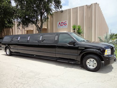 2005 ford excursion 140" executive icon limousine -low mileage &amp; mint condition