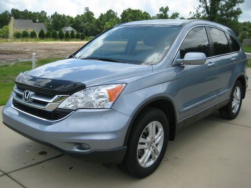 2011 honda cr-v ex-l crv exl suv blue with leather