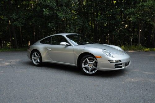 2007 porsche 911 carrera 4 coupe 6-spd manual silver 18.5k miles immaculate