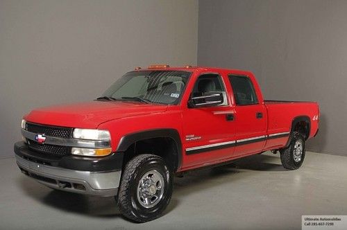 2002 chevrolet silverado 2500hd 4x4 6.6l diesel crew cab 1-owner clean carfax