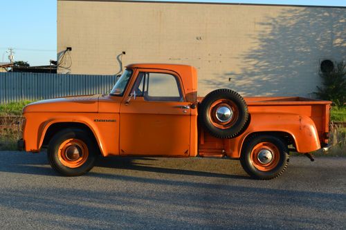 1964 dodge d100 pick up step side uteline sweptline patina hot rod rat c10 f100