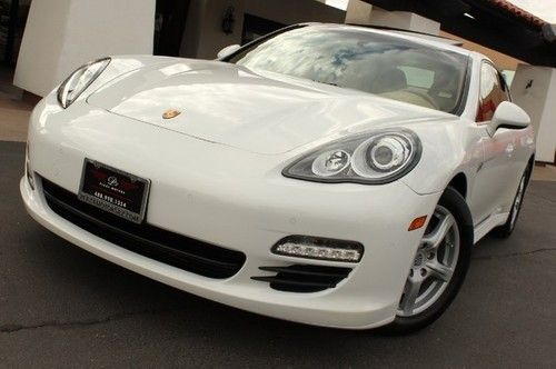 2011 porsche panamera. v6. pdk trans. white/tan. warranty. 1 owner. clean carfax