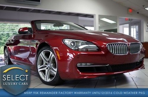 Stunning 650i convertible vermilion red on black only 8k miles!