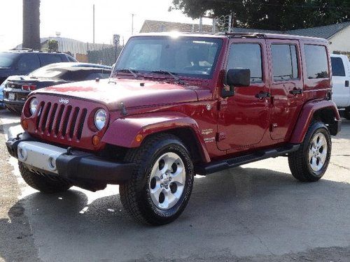 2013 jeep wrangler unlimited sahara 4wd damaged rebuilder runs! only 3k miles!!