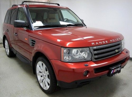 Red range rover hse 4.4l v8 awd 4x4 navigation leather we finance clean carfax