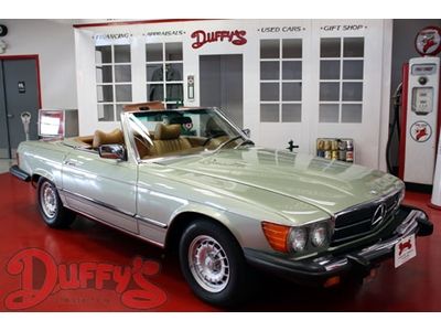 1976 mercedes benz 450sl roadster mint green