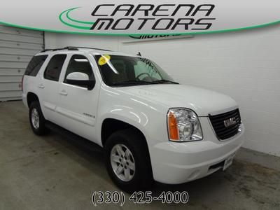 2009 gmc used yukon slt 4x4 leather moon low miles free carfax white 09 mint