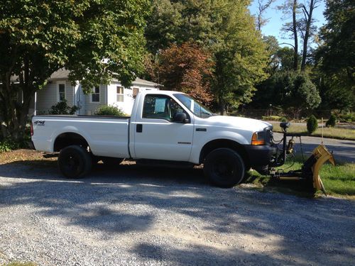 2001 ford f250 xl 4x4 diesel  8' plow myers