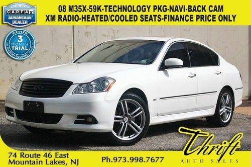 08 m35x-59k- technology pkg-navi-back cam-xm radio-heated/cooled seats-sunroof