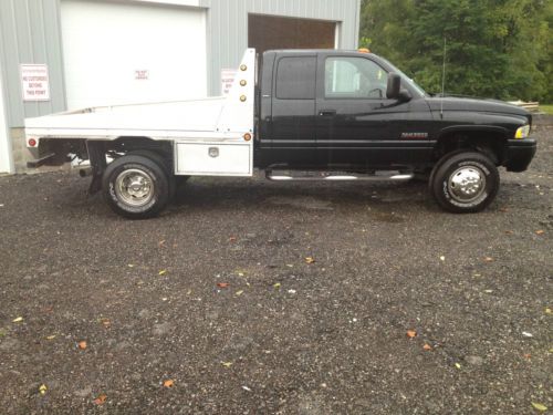 2002 dodge 3500 diesel 4x4 quad cab aluminum flatbed gooseneck sport cummins ton