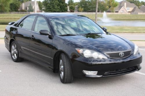 Black v6 se sunroof heated power leather low reserve black alloys