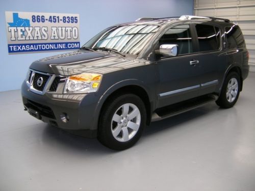 We finance!! 2012 nissan armada sl heated leather roof tv 3rd row 24k texas auto