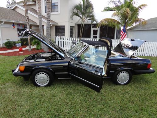 1988 mercedes benz 560sl convertible with hard top  florida car florida title