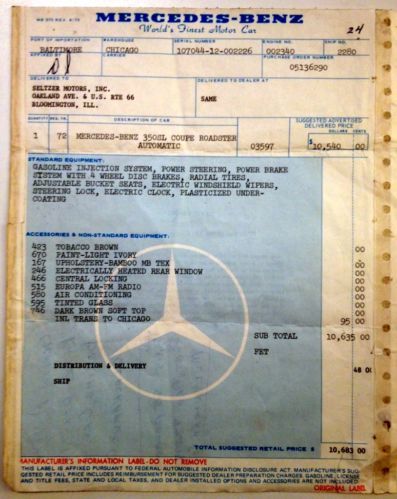 "SURVIVOR" 1-OWNER EXCELLENT ORIGINAL PAINT/INTERIOR SOLID GARAGED CAL 350SL 71, US $13,995.00, image 2