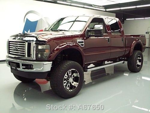 2009 ford f-250 lariat crew 4x4 lift 6.8l v10 20&#039;s 37k! texas direct auto