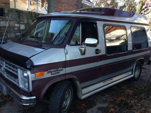 1989 chevy g20 conversion van chevrolet 101k original miles running clear title