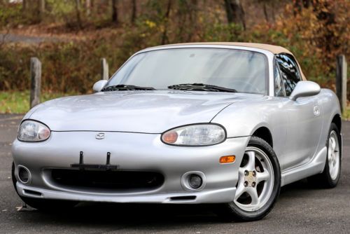 1999 mazda miata mx-5 5speed manual 46k low miles hard soft top carfax loaded