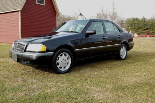 No reserve  1996 mercedes-benz c-220 sedan, leather, moonroof, runs good, p seat