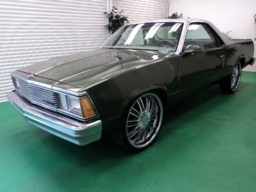 1981 chevrolet el camino custom 22&#034;wheels runs/looks great no reserve!