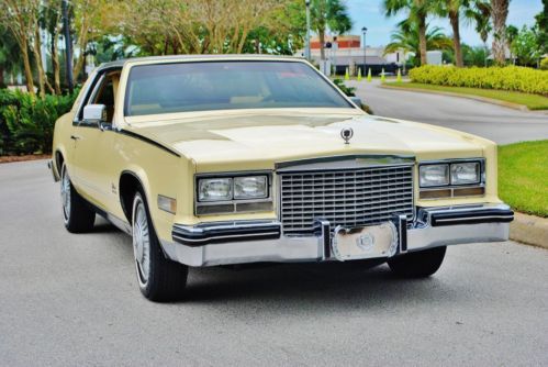 Very rare find 1979 cadillac eldorado biarritz sunroof triple yellow 54ks sweet