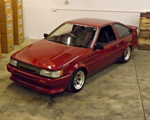 Toyota levin true jdm 100% legal titled ae86 rhd red top 5 spd lowered work ssr