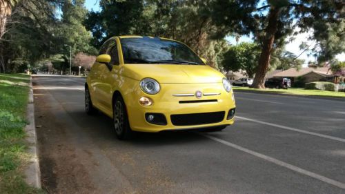 2012 FIAT 500 SPORT YELLOW MANUAL 10K MILES, US $9,500.00, image 2